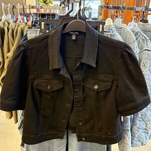 Tribal denim short, sleeved jacket in black style#57130–2 020–1449